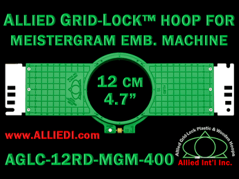 12 cm (4.7 inch) Round Allied Grid-Lock (New Design) Plastic Embroidery Hoop - Meistergram 400