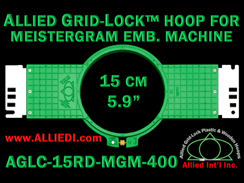 15 cm (5.9 inch) Round Allied Grid-Lock (New Design) Plastic Embroidery Hoop - Meistergram 400