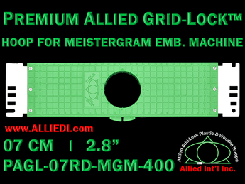 7 cm (2.8 inch) Round Premium Allied Grid-Lock Plastic Embroidery Hoop - Meistergram 400