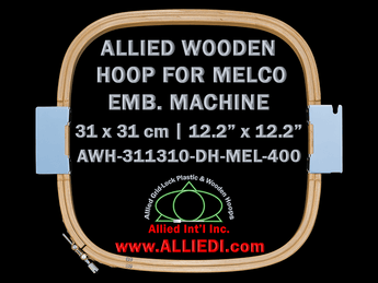 Melco 31.1 x 31.0 cm (12.2 x 12.2 inch) Rectangular Allied Wooden Embroidery Hoop