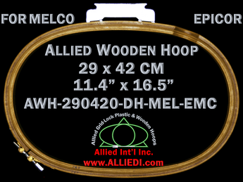 29.0 x 42.0 cm (11.4 x 16.5 inch) Oval Allied Wooden Embroidery Hoop