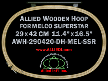 29.0 x 42.0 cm (11.4 x 16.5 inch) Oval Allied Wooden Embroidery Hoop