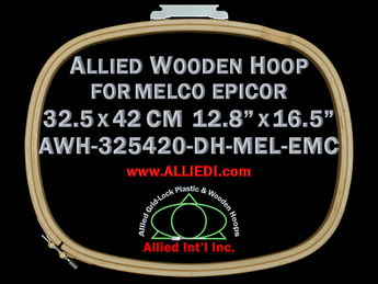 32.5 x 42.0 cm (12.8 x 16.5 inch) Oval Allied Wooden Embroidery Hoop
