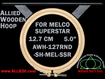 12.7 cm (5.0 inch) Round Allied Wooden Embroidery Hoop