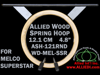 12.1 cm (4.8 inch) Round Allied Wooden Embroidery Hoop