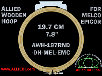19.7 cm (7.8 inch) Round Double Height Allied Wooden Embroidery Hoop