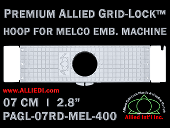 Melco 7 cm (2.8 inch) Round Premium Allied Grid-Lock Embroidery Hoop for 400 mm Sew Field / Arm Spacing