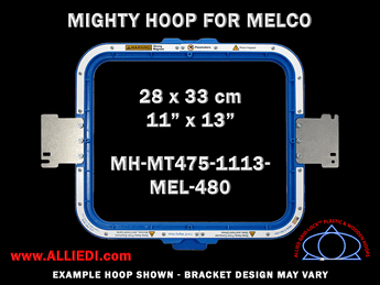 Melco 11 x 13 inch (28 x 33 cm) Rectangular Magnetic Mighty Hoop for 480 mm Sew Field / Arm Spacing