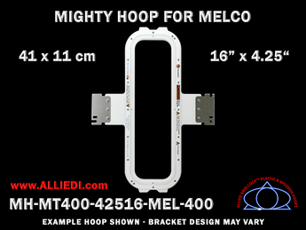 Melco 16 x 4.25 inch (41 x 11 cm) Vertical Magnetic Mighty Hoop for 400 mm Sew Field / Arm Spacing