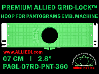 7 cm (2.8 inch) Round Premium Allied Grid-Lock Plastic Embroidery Hoop - Pantograms 360