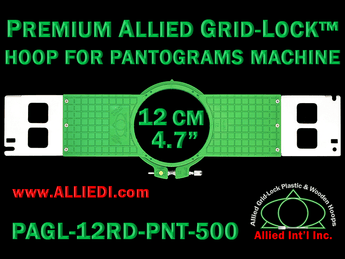12 cm (4.7 inch) Round Premium Allied Grid-Lock Plastic Embroidery Hoop - Pantograms 500