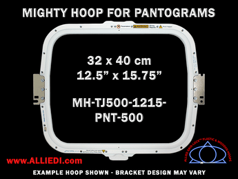 Pantograms 12.5 x 15.75 inch (32 x 40 cm) Rectangular Magnetic Mighty Hoop for 500 mm Sew Field / Arm Spacing