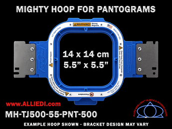Pantograms 5.5 x 5.5 inch (14 x 14 cm) Square Magnetic Mighty Hoop for 500 mm Sew Field / Arm Spacing