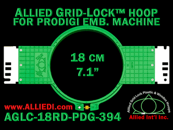 18 cm (7.1 inch) Round Allied Grid-Lock (New Design) Plastic Embroidery Hoop - Prodigi 394