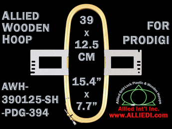 39.0 x 12.5 cm (15.4 x 4.9 inch) Rectangular Allied Wooden Embroidery Hoop