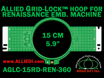 15 cm (5.9 inch) Round Allied Grid-Lock (New Design) Plastic Embroidery Hoop - Renaissance 360
