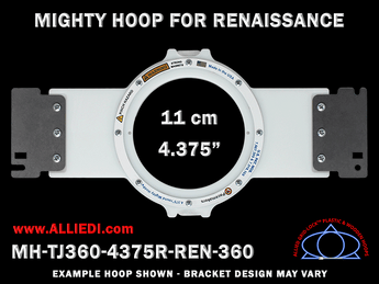 Renaissance 4.375 inch (11 cm) Round Magnetic Mighty Hoop for 360 mm Sew Field / Arm Spacing