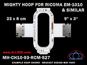Ricoma EM-1010 9 x 3 inch (23 x 8 cm) Vertical Rectangular Magnetic Mighty Hoop