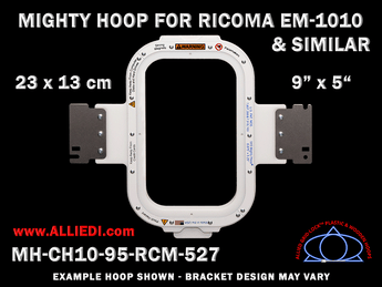 Ricoma EM-1010 9 x 5 inch (23 x 13 cm) Vertical Rectangular Magnetic Mighty Hoop