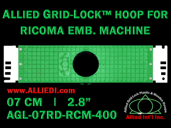 7 cm (2.8 inch) Round Allied Grid-Lock Plastic Embroidery Hoop - Ricoma 400