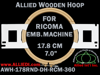 17.8 cm (7.0 inch) Round Allied Wooden Embroidery Hoop