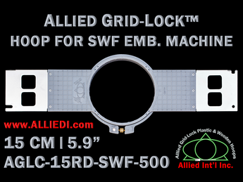 15 cm (5.9 inch) Round Allied Grid-Lock (New Design) Plastic Embroidery Hoop - SWF 500