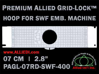 7 cm (2.8 inch) Round Premium Allied Grid-Lock Plastic Embroidery Hoop - SWF 400
