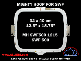 SWF 12.5 x 15.75 inch (32 x 40 cm) Rectangular Magnetic Mighty Hoop for 500 mm Sew Field / Arm Spacing