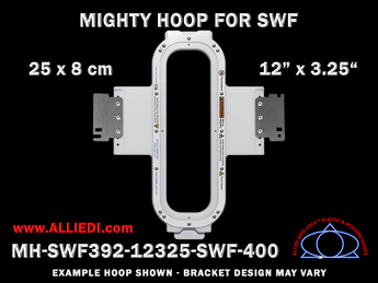 SWF 12 x 3.25 inch (30 x 8 cm) Vertical Rectangular Magnetic Mighty Hoop for 400 mm Sew Field / Arm Spacing