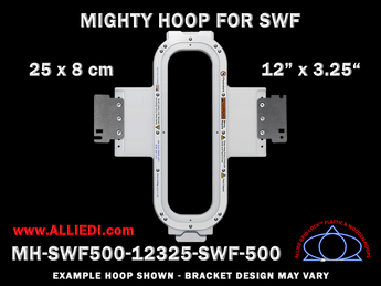 SWF 12 x 3.25 inch (30 x 8 cm) Vertical Rectangular Magnetic Mighty Hoop for 500 mm Sew Field / Arm Spacing