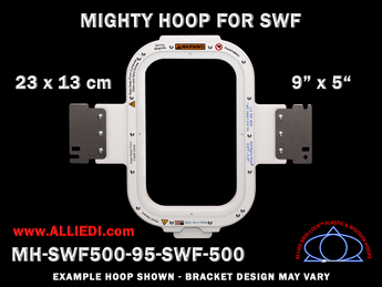SWF 9 x 5 inch (23 x 13 cm) Rectangular Magnetic Mighty Hoop for 500 mm Sew Field / Arm Spacing