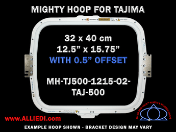 Tajima 12.5 x 15.75 inch (32 x 40 cm) with 0.5 inch Offset - Rectangular Magnetic Mighty Hoop for 500 mm Sew Field / Arm Spacing