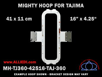 Tajima 16 x 4.25 inch (41 x 11 cm) Vertical Magnetic Mighty Hoop for 360 mm Sew Field / Arm Spacing