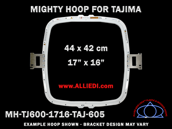 Tajima 17.25 x 16.6 inch (44 x 42 cm) Rectangular Magnetic Mighty Hoop for 600 mm Sew Field / Arm Spacing