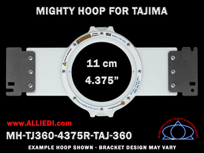 Tajima 4.375 inch (11 cm) Round Magnetic Mighty Hoop for 360 mm Sew Field / Arm Spacing