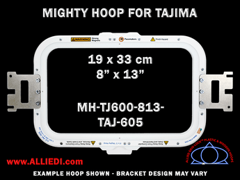 Tajima 8 x 13 inch (19 x 33 cm) Rectangular Magnetic Mighty Hoop for 600 mm Sew Field / Arm Spacing
