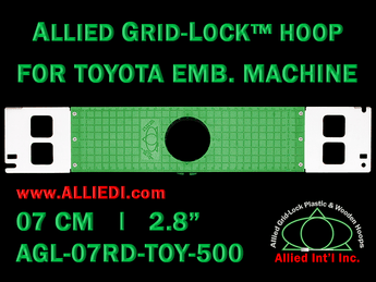 7 cm (2.8 inch) Round Allied Grid-Lock Plastic Embroidery Hoop - Toyota 500