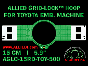 15 cm (5.9 inch) Round Allied Grid-Lock (New Design) Plastic Embroidery Hoop - Toyota 500