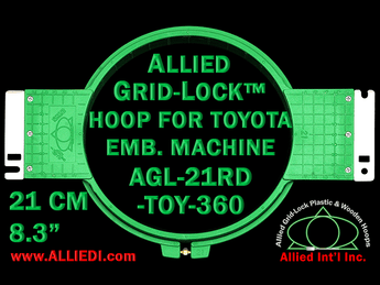 21 cm (8.3 inch) Round Allied Grid-Lock Plastic Embroidery Hoop - Toyota 360