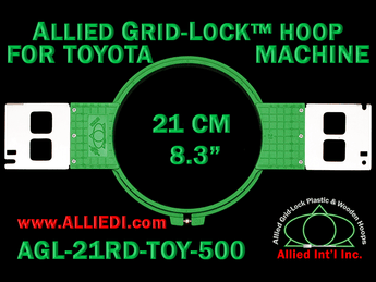 21 cm (8.3 inch) Round Allied Grid-Lock Plastic Embroidery Hoop - Toyota 500