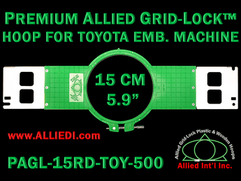 15 cm (5.9 inch) Round Premium Allied Grid-Lock Plastic Embroidery Hoop - Toyota 500