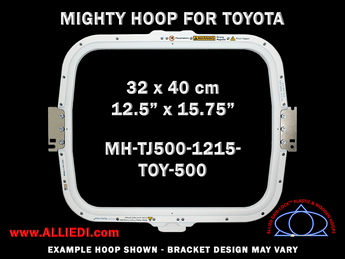 Toyota 12.5 x 15.75 inch (32 x 40 cm) Rectangular Magnetic Mighty Hoop for 500 mm Sew Field / Arm Spacing