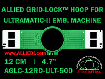 12 cm (4.7 inch) Round Allied Grid-Lock (New Design) Plastic Embroidery Hoop - Ultramatic-II 500