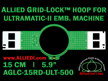 15 cm (5.9 inch) Round Allied Grid-Lock (New Design) Plastic Embroidery Hoop - Ultramatic-II 500