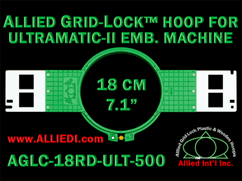 18 cm (7.1 inch) Round Allied Grid-Lock (New Design) Plastic Embroidery Hoop - Ultramatic-II 500