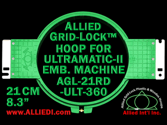 21 cm (8.3 inch) Round Allied Grid-Lock Plastic Embroidery Hoop - Ultramatic-II 360