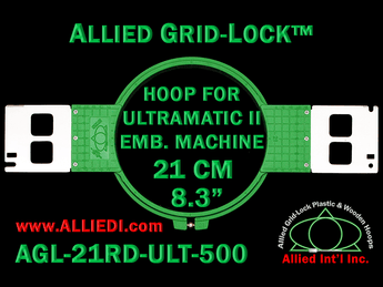 21 cm (8.3 inch) Round Allied Grid-Lock Plastic Embroidery Hoop - Ultramatic-II 500
