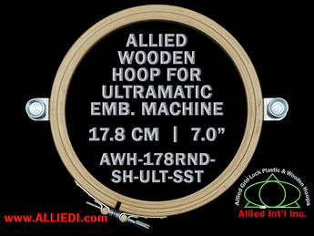 17.8 cm (7.0 inch) Round Allied Wooden Embroidery Hoop