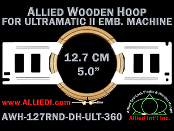 12.7 cm (5.0 inch) Round Allied Wooden Embroidery Hoop