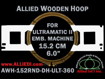 15.2 cm (6.0 inch) Round Allied Wooden Embroidery Hoop